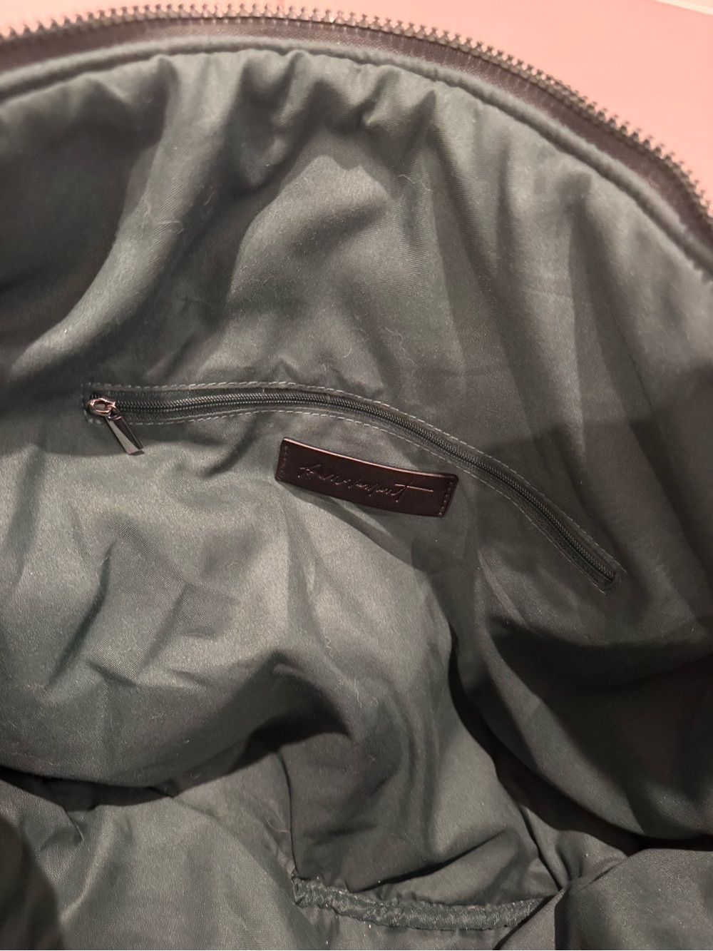 Free People Quilted Pucker-Up Fleece Shoulder Bag in Forest Green, Rust, Cream - Picture 4 of 5